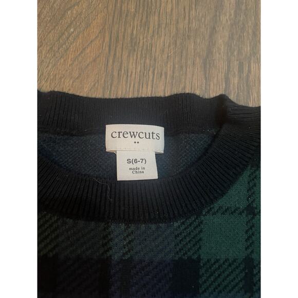 Crewcuts by J. Crew Toddler Boys Green Plaid 100% Cotton LS Sweater sz 6-7‎ - Picture 2 of 4